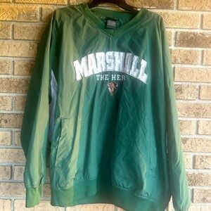 Marshall University The Herd pullover XL-zip on 1 side of bottom-lightly lined
